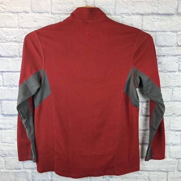 Nike ACG Mens Fit Dry 1/4 Zip Red Athletic Running Pullover Sweater Sz XLarge XL - Picture 3 of 6